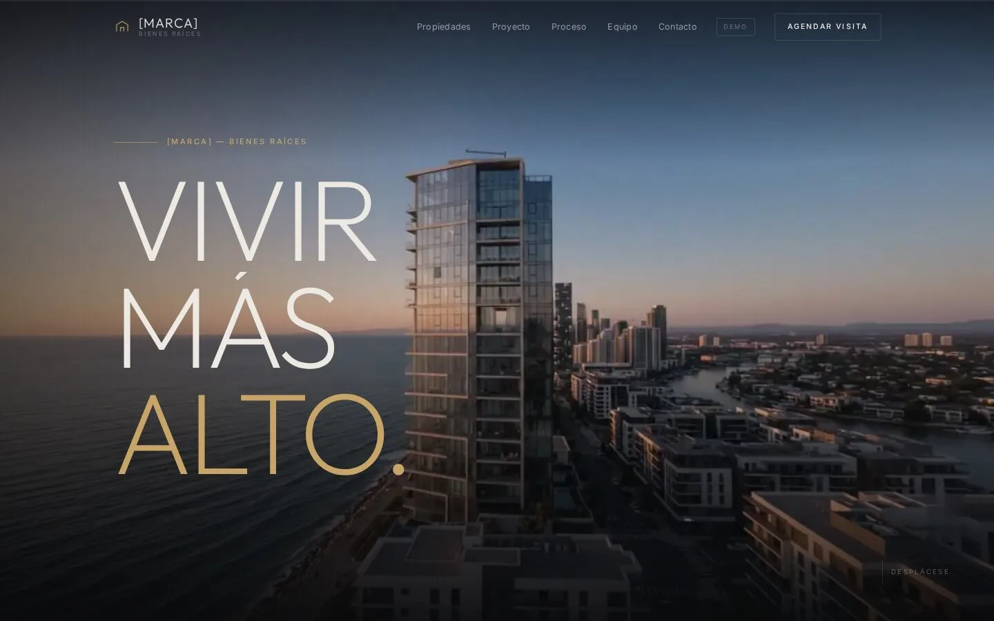 Captura da página Imobiliária, para imobiliárias e incorporadoras